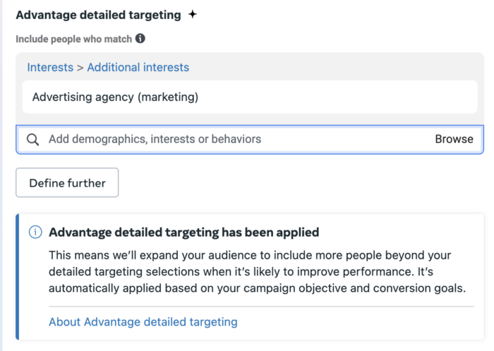 Detailed positioning of advantages